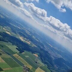Flugwegposition um 13:18:46: Aufgenommen in der Nähe von Heidenheim, Deutschland in 1583 Meter